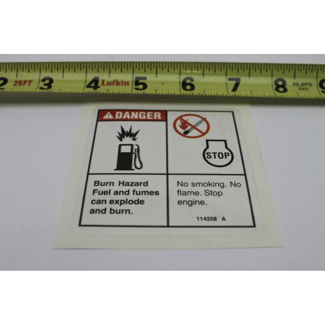 Genie Part # 114258, 114258GT - DECAL,DANGER,NO SMOKING