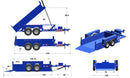 NEW 2024 Air-tow 3D-12 Drop Deck Dump Trailer