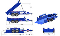 NEW 2024 Air-tow 3D-12 Drop Deck Dump Trailer