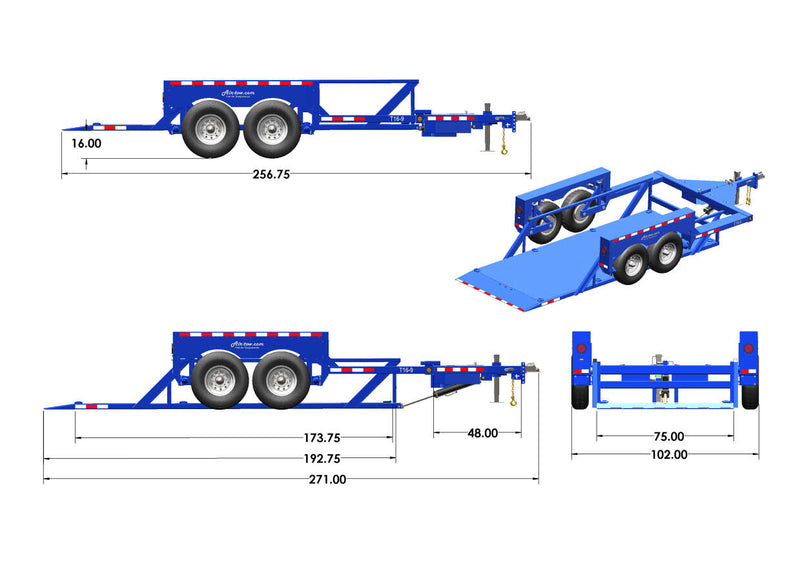 NEW Air-tow T16-12 Drop Deck Trailer