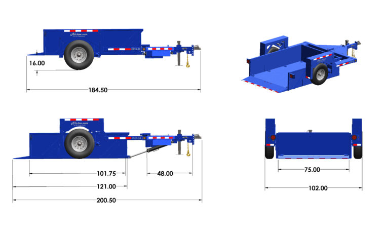 NEW Air-tow US10-55 Utility Drop Deck Trailer