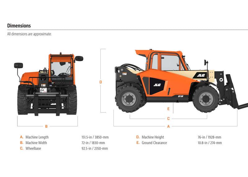 jlg 519 specs