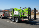 niftylift td42t track boom lift towed on trailer