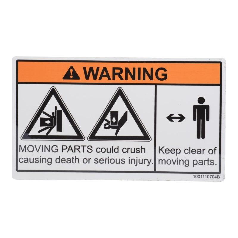 JLG Part # 1001110704 - DECAL, WARNING-CRUSHING HAZARD