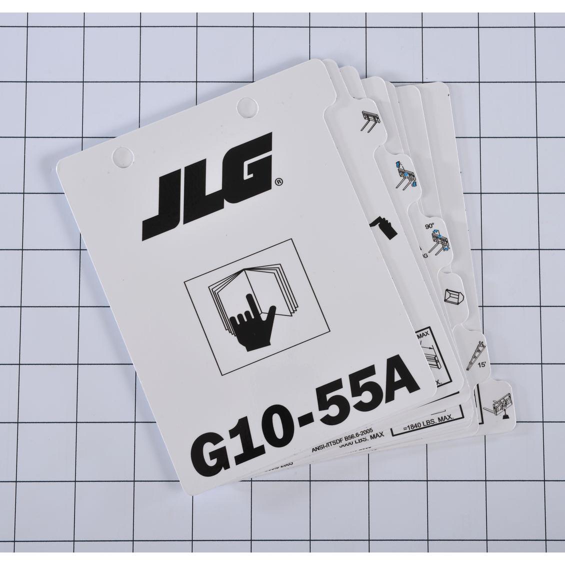JLG Part # 1001115135 - LOAD, BOOKLET G10-55A