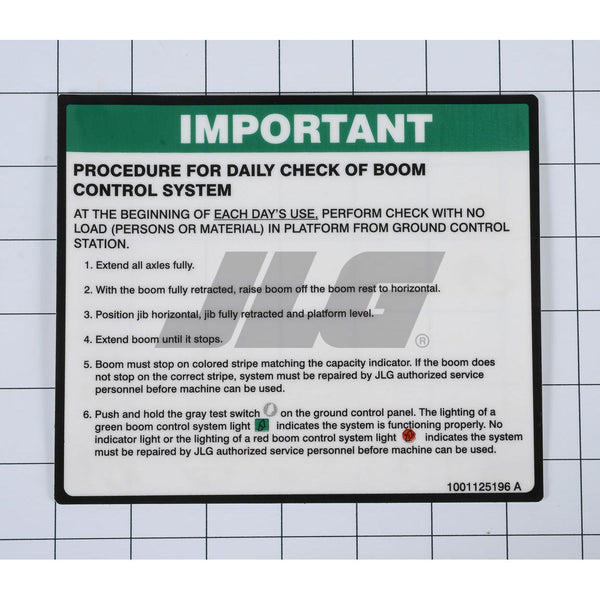 JLG Part 1001125196 Image 1