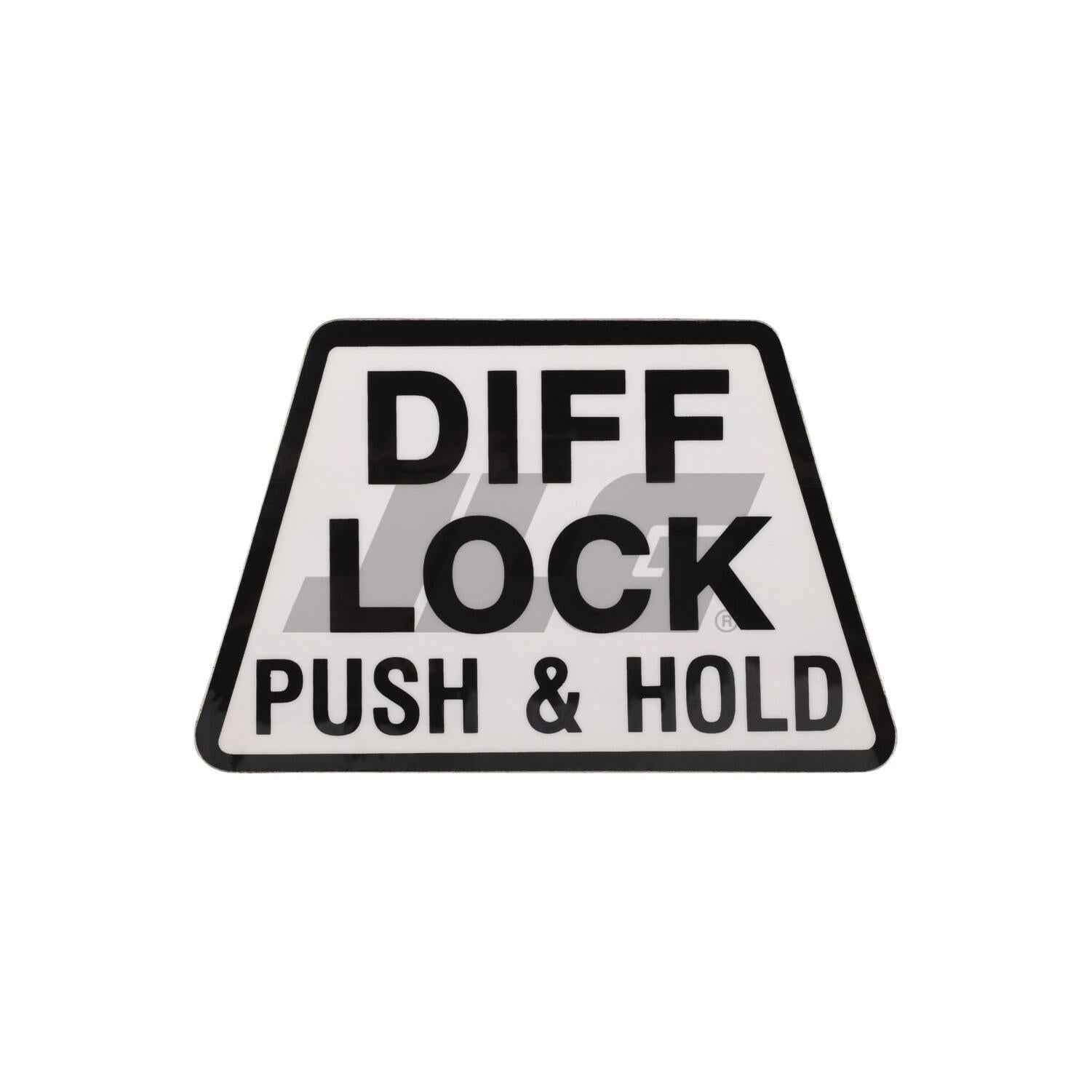 JLG Part # 10121443 - DECAL DIFFERENTIAL LOCK (FOOT)