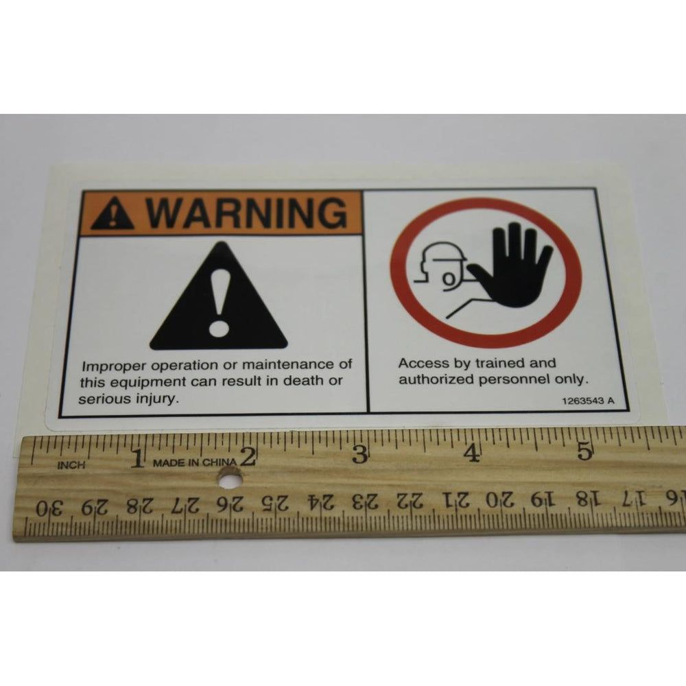 Genie Part # 1263543, 1263543GT - DECAL, IMPROPER OPERATION