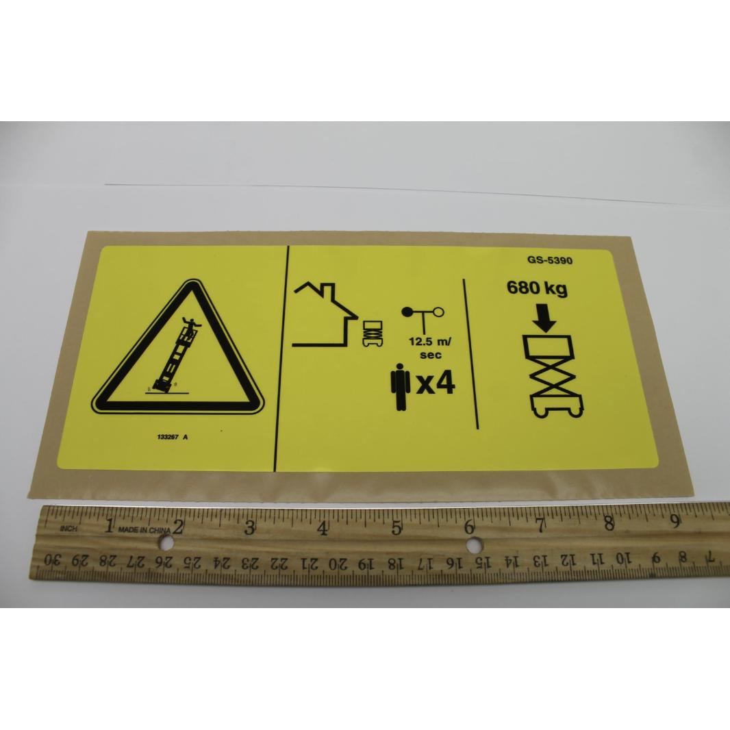 Genie Part # 133267, 133267GT - DECAL, DANGER, MAXCAP CE GS5390*