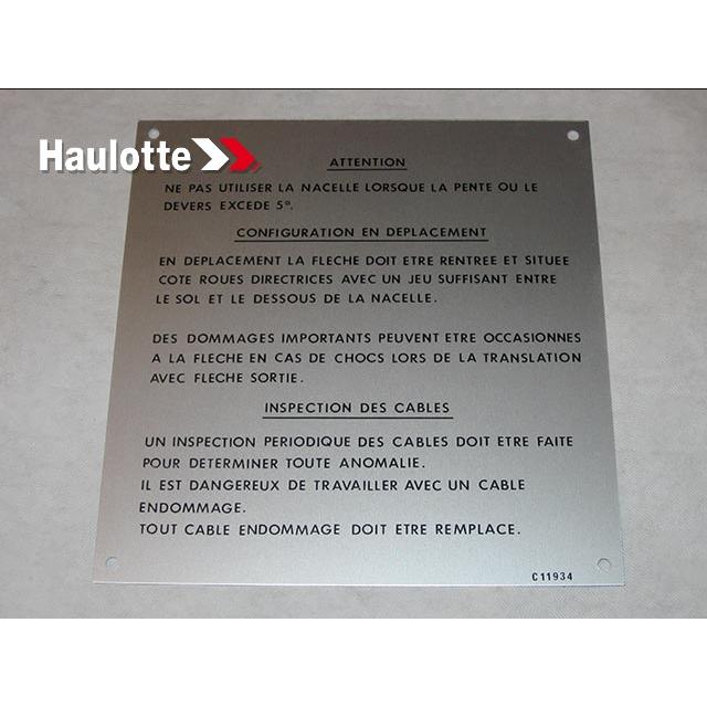 Haulotte Part 1460119340 Image 1