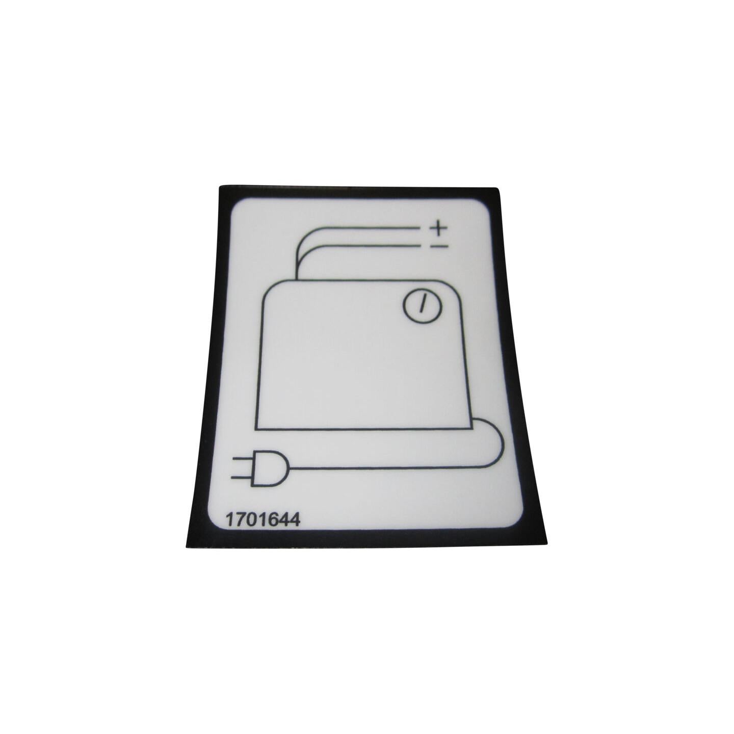 JLG Part # 1701644 - DECAL, BATTERY CHARGER