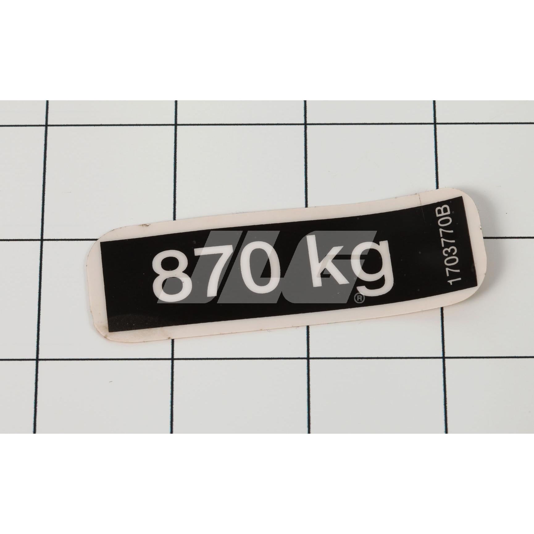 JLG Part # 1703770 - DECAL, MAX LOAD DECAL