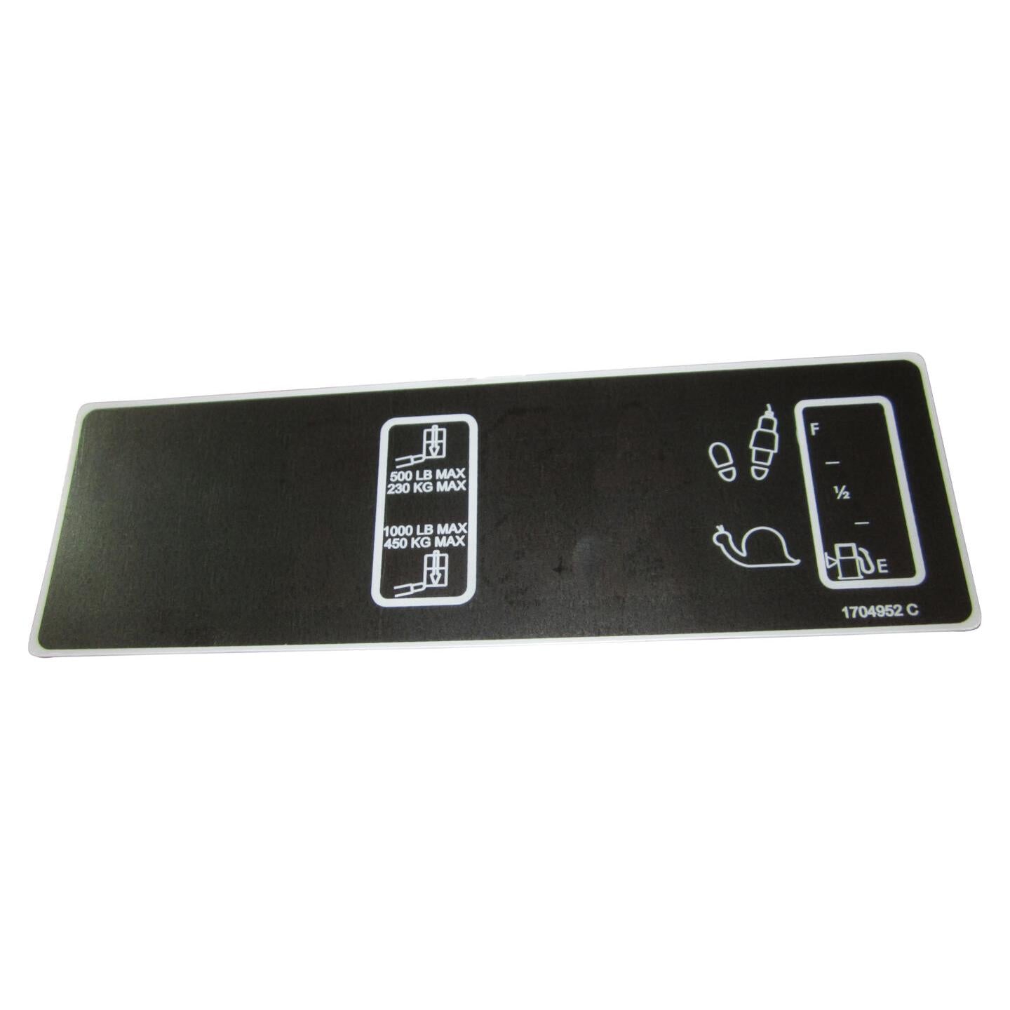 JLG Part # 1704952 - DECAL, PLATFORM DISPLAY