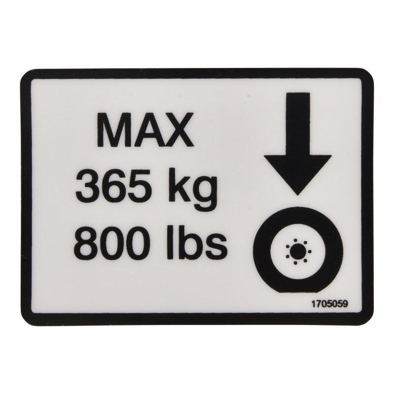 JLG Part # 1705059 - DECAL, WHEEL LOADS