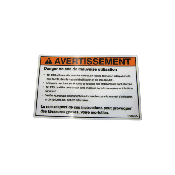 JLG Part 1706519 Image 1