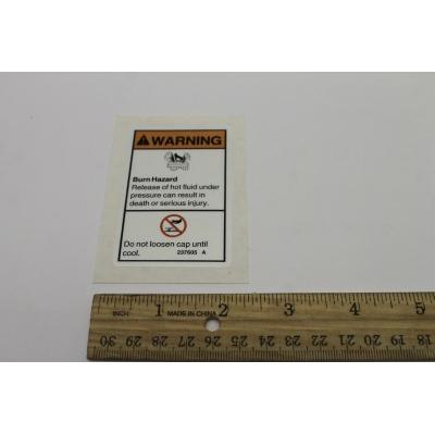 Genie Part # 237605, 237605GT - DECAL WARNING EXPLOSION/BURN HAZARD