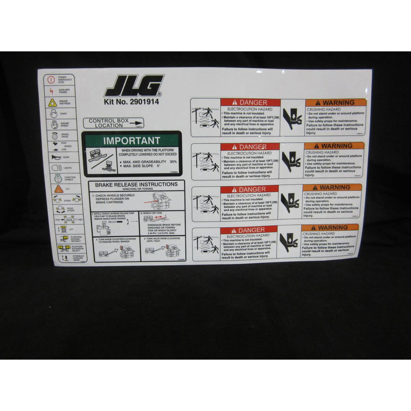 JLG Part # 2901914 - KIT, DECAL MULTI-COLOR