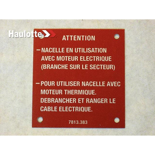 Haulotte Part 3078133830 Image 1