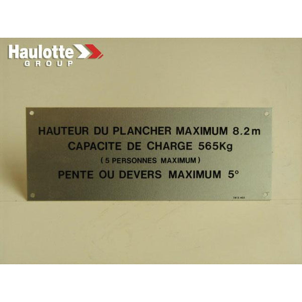 Haulotte Part 3078134030 Image 1