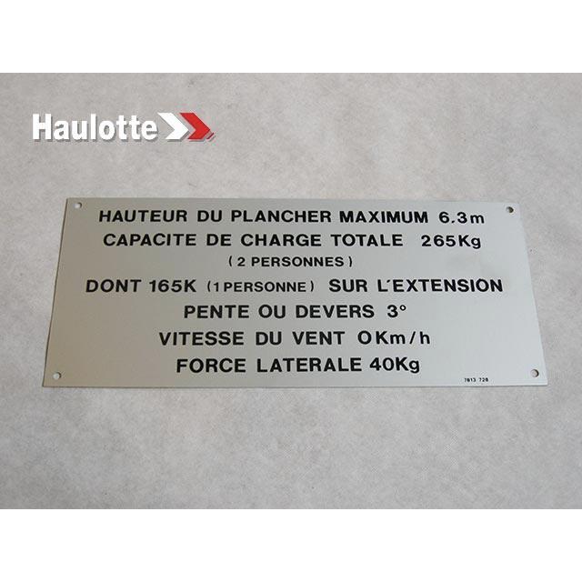 Haulotte Part 3078137281 Image 1
