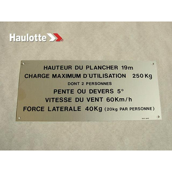 Haulotte Part 3078138450 Image 1
