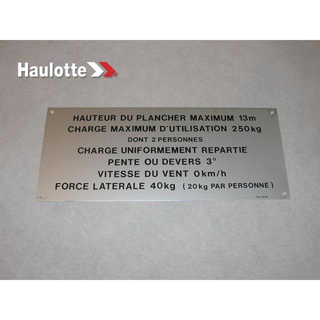 Haulotte Part 3078138780 Image 1