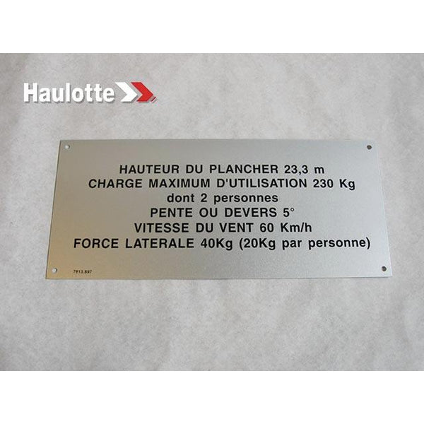 Haulotte Part 3078138970 Image 1