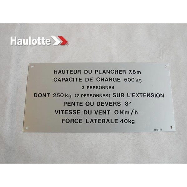 Haulotte Part 3078139020 Image 1