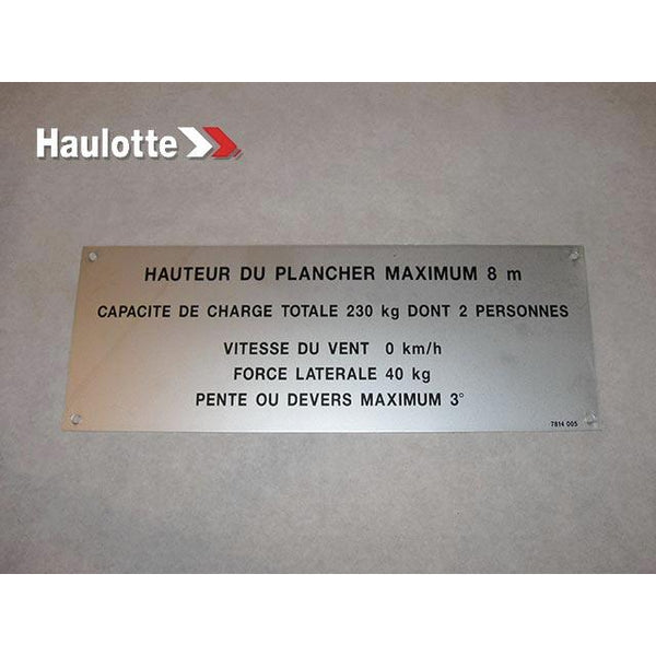 Haulotte Part 3078140050 Image 1