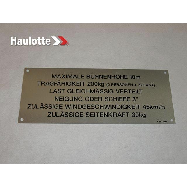 Haulotte Part 3078140380 Image 1