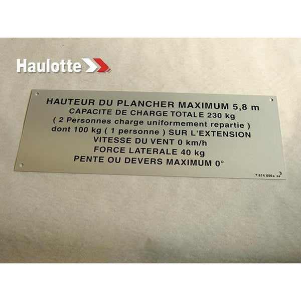 Haulotte Part 3078140560 Image 1