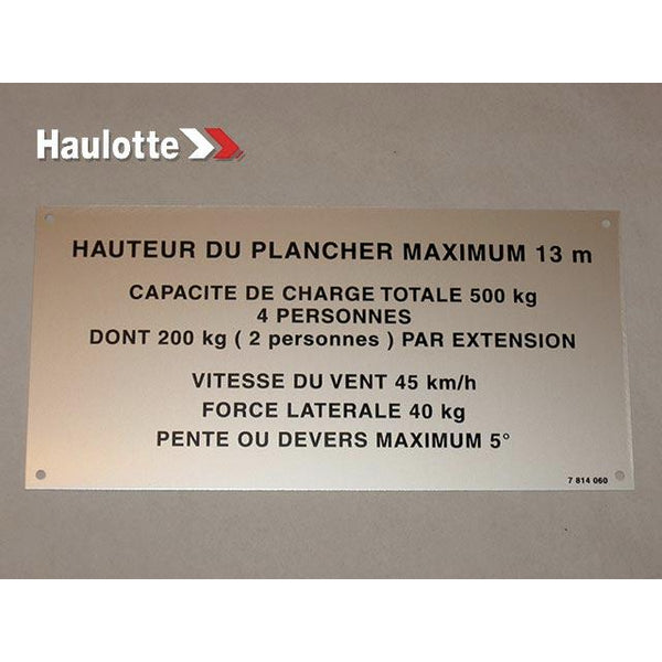 Haulotte Part 3078140600 Image 1