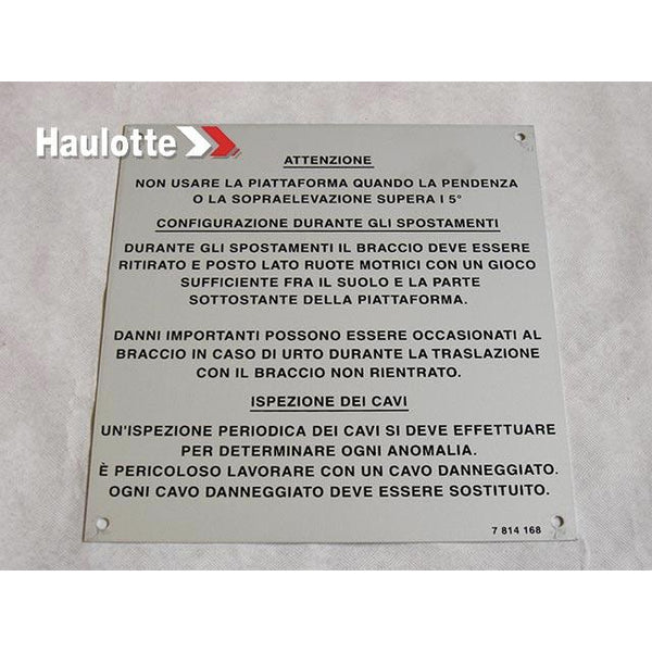 Haulotte Part 3078141680 Image 1