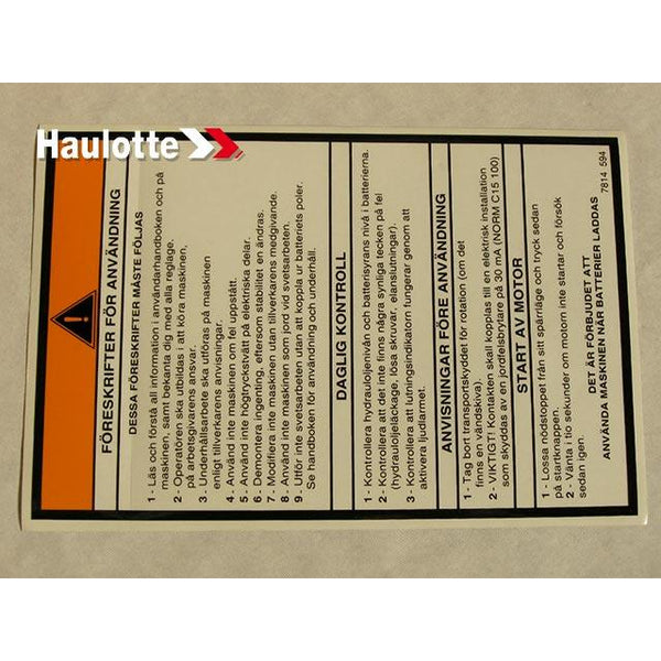 Haulotte Part 3078145940 Image 1