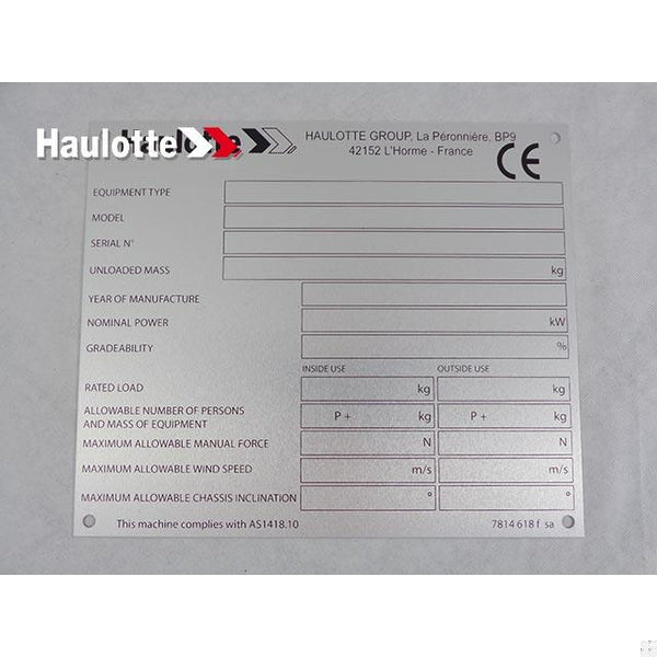 Haulotte Part 3078146180 Image 1