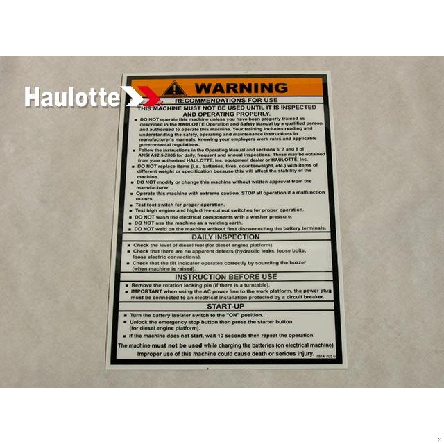 Haulotte Part 3078147050 Image 1