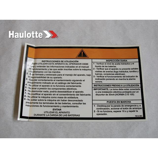 Haulotte Part 3078149630 Image 1