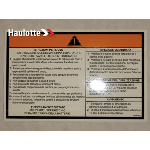 Haulotte Part 3078149640 Image 1