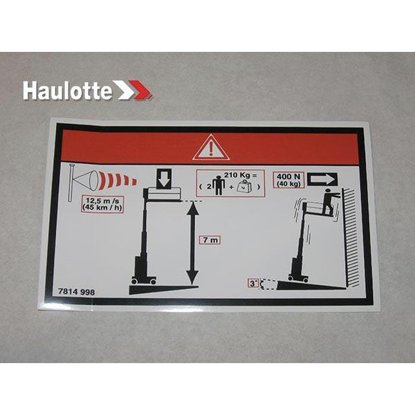 Haulotte Part 3078149980 Image 1