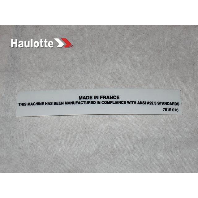 Haulotte Part 3078150160 Image 1