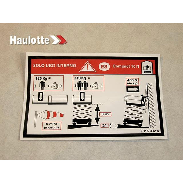 Haulotte Part 3078150920 Image 1