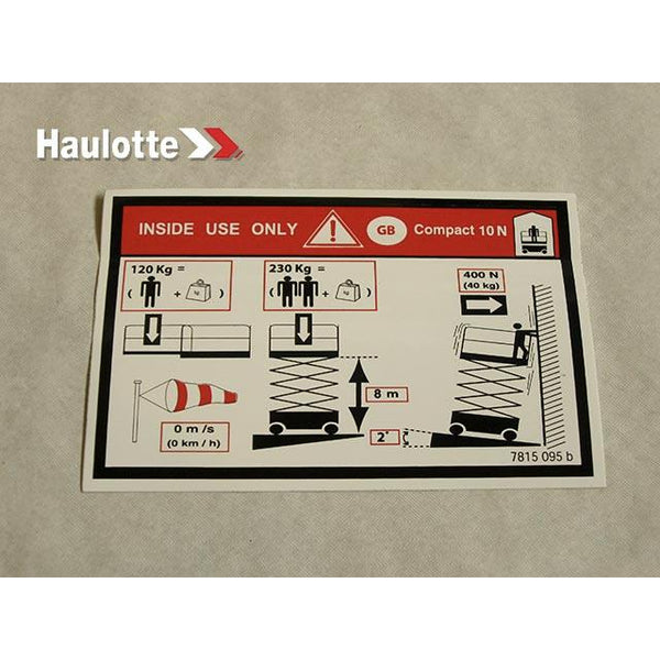 Haulotte Part 3078150950 Image 1