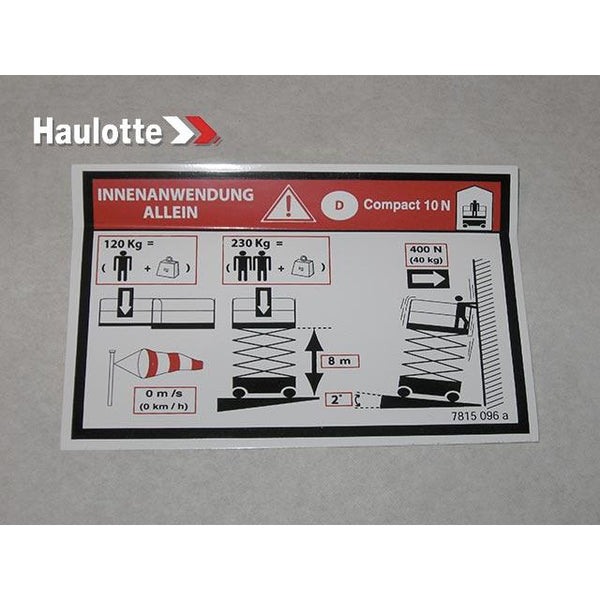 Haulotte Part 3078150960 Image 1