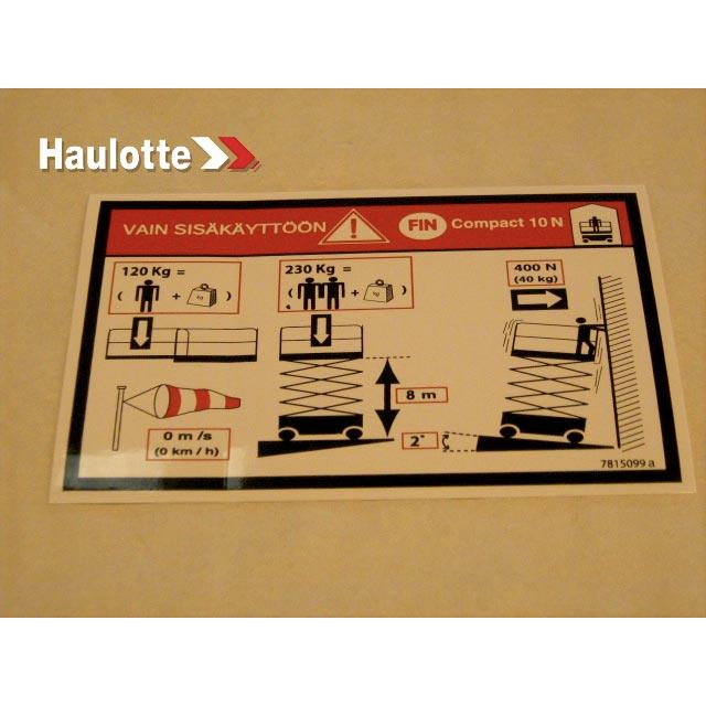 Haulotte Part 3078150990 Image 1