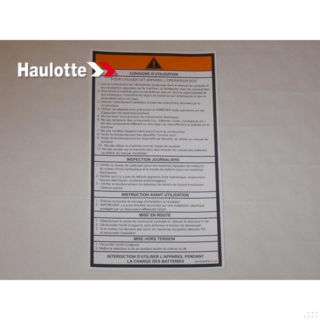 Haulotte Part 307P220760 Image 1
