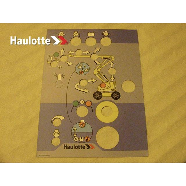 Decals Control Box Haulotte Part # 307P225980 - DECAL - CONTROL BOX