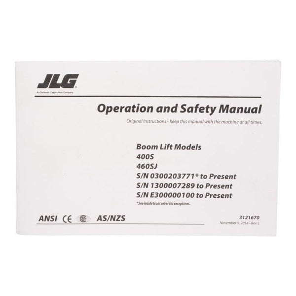 400S GBL OPER/SAFE (JLG Part # 3121670)