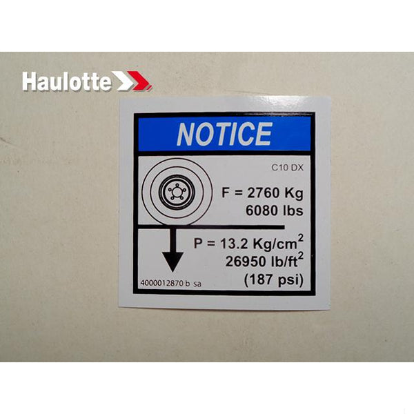 Haulotte Part 4000012870 Image 1