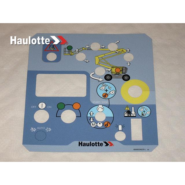 Haulotte Part # 4000034020 - Decal - Control Box