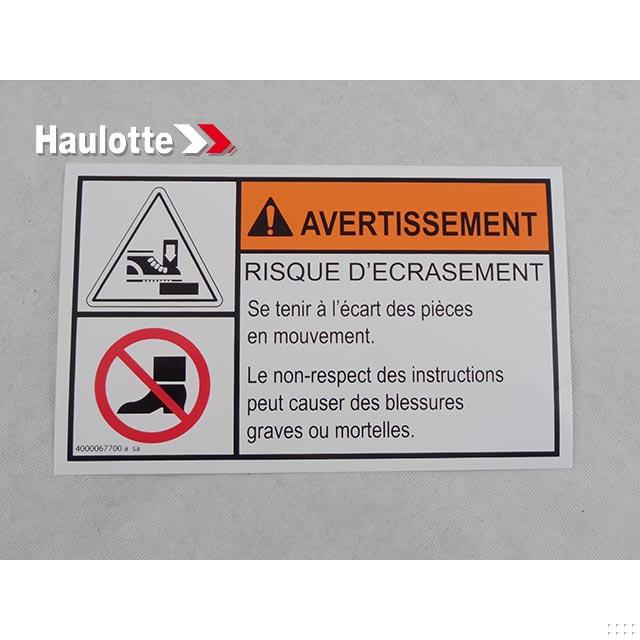 Haulotte Part 4000067700 Image 1